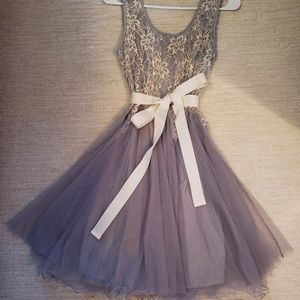 Robin's egg blue chaffon dress